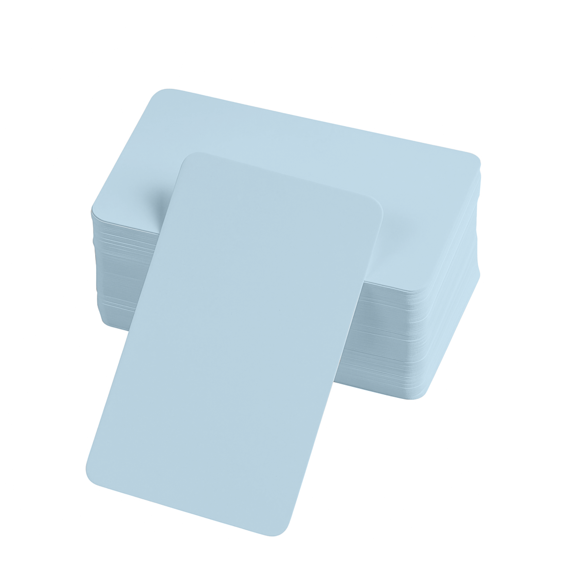 Boş Kelime Kartları 5x8 cm - 50 Adet Oval Kenarlı | Tabu &amp; Not Kartları - Mavi